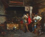 Eduardo Zamacois Y Zabala A Visit To The Armor Shop oil painting artist